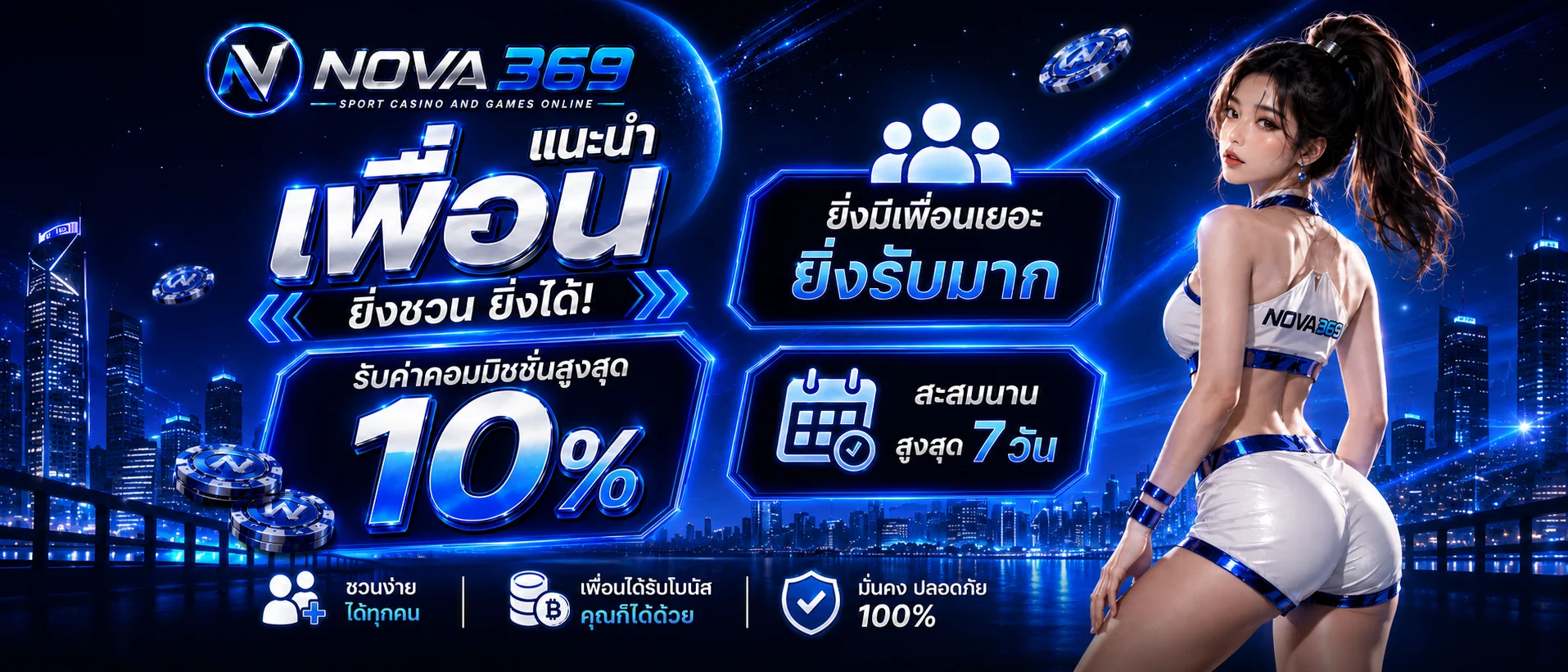 NOVA369 คาสิโนออนไลน์ สล็อต แทงบอล หวย ฝากถอนเร็ว